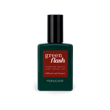 Manucurist Vernis Semi-Permanent GREEN Flash - Dark Pansy 12 Free