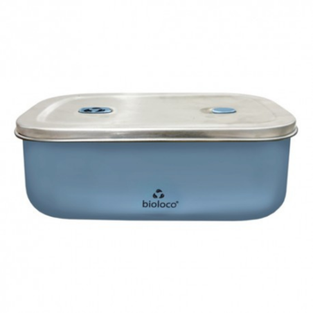 Lunchbox 500ml en acier inoxydable Steel Blue - Bioloco Sky