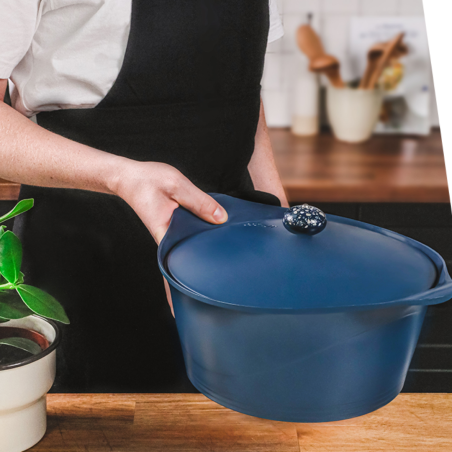 L’Incroyable Cocotte 28 cm Cookut – bleu myrtille | 7 L, légère & sans PFAS