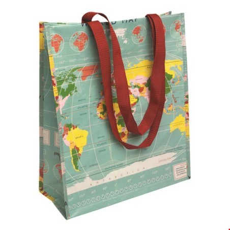 World Map Shopping Bag