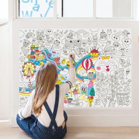 Omy - Poster géant à colorier Kawaïi