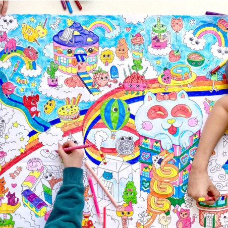 Omy - Poster géant à colorier Kawaïi