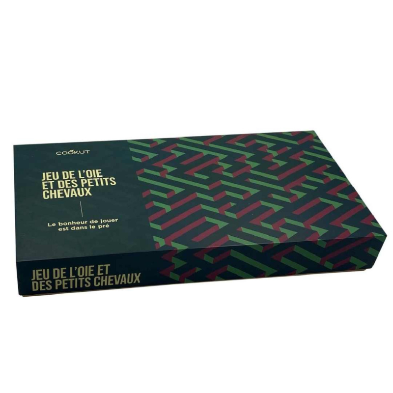 Jeu de l’oie & Petits Chevaux Cookut – Réversible & éco‑design