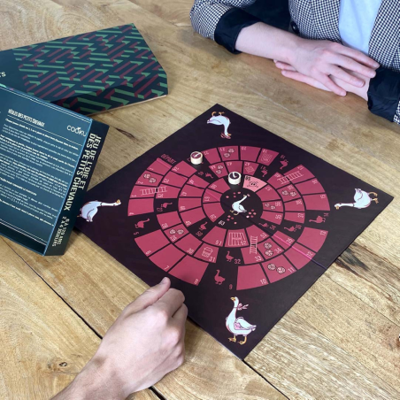 Jeu de l’oie & Petits Chevaux Cookut – Réversible & éco‑design