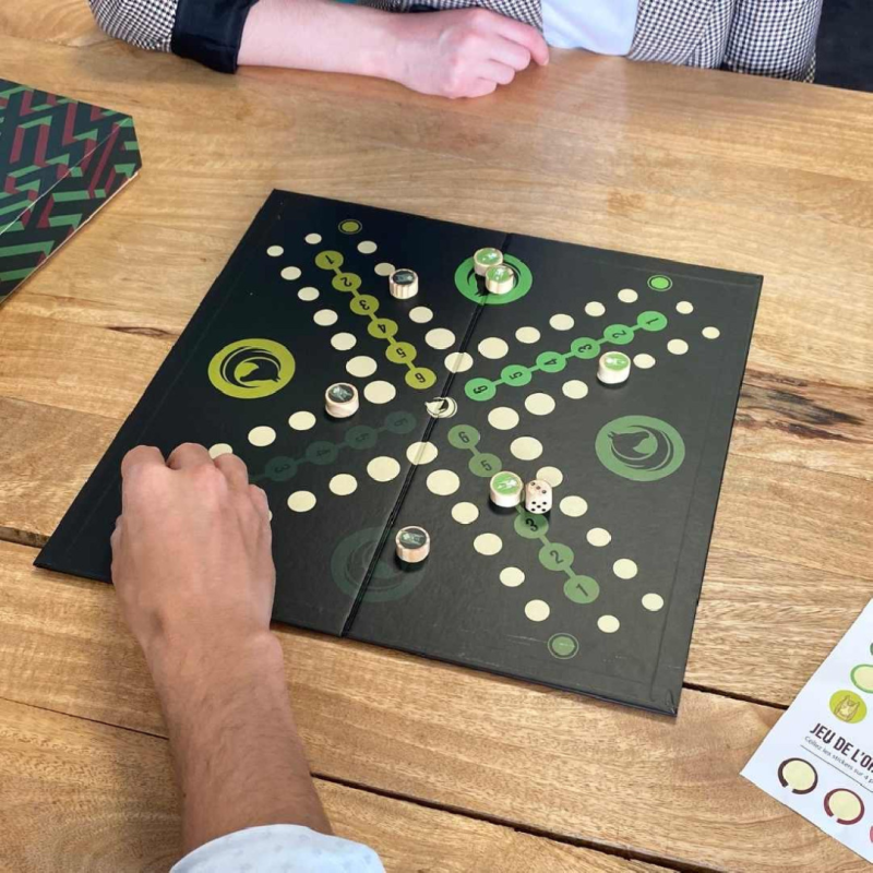 Jeu de l’oie & Petits Chevaux Cookut – Réversible & éco‑design