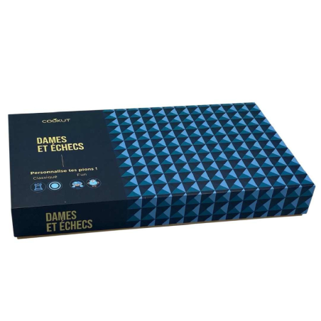 Jeu de Dames et Échecs 2 en 1 Cookut - Personnalisable et Écologique