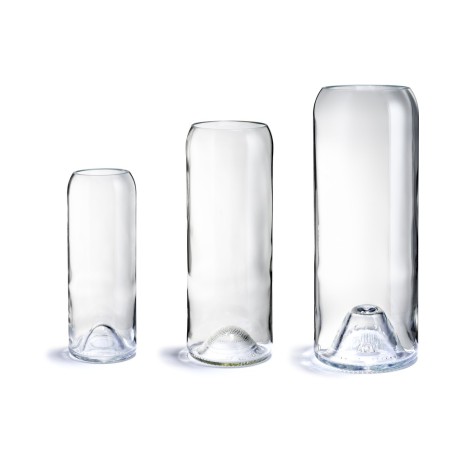 Vases Q de Bouteilles – Tailles S, M & L – Verre recyclé & artisanal 