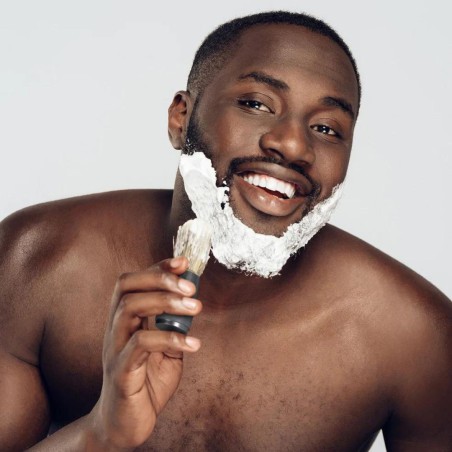 Blaireau de rasage manche en métal Silver - Bambaw