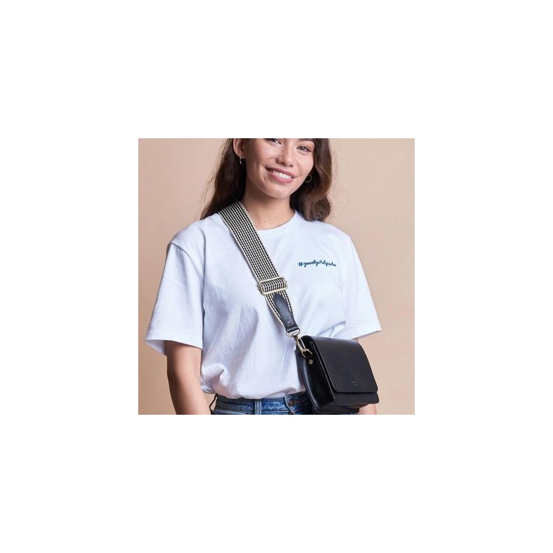 Sangle réglable O My Bag – Coton recyclé & laiton antique