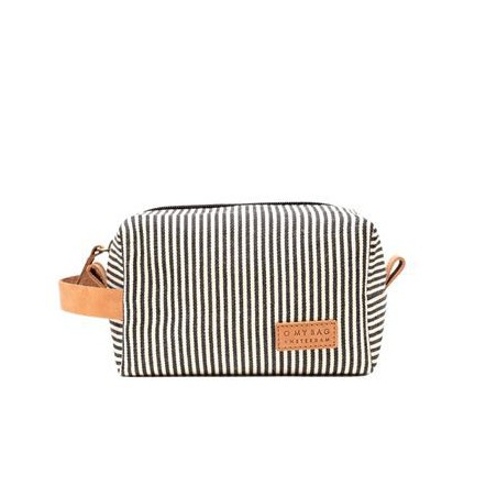 Trousse Ted Small O My Bag – mini format, coton recyclé & cuir