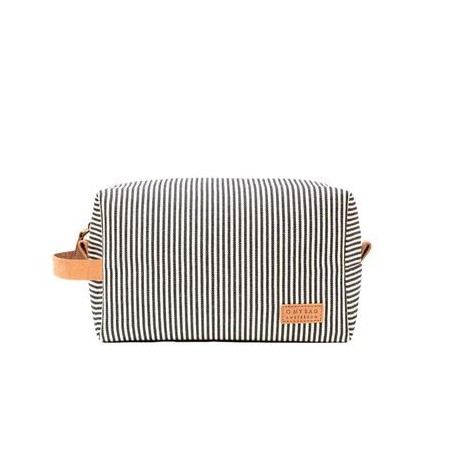 Trousse Ted Large O My Bag – coton recyclé & cuir Camel Hunter