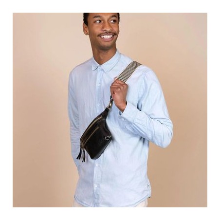 O My Bag - Beck's Stromboli Noir - Sac banane en cuir