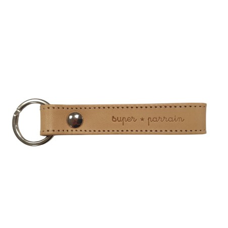 Marcel & Lily - Porte-clés en cuir naturel - Super parrain