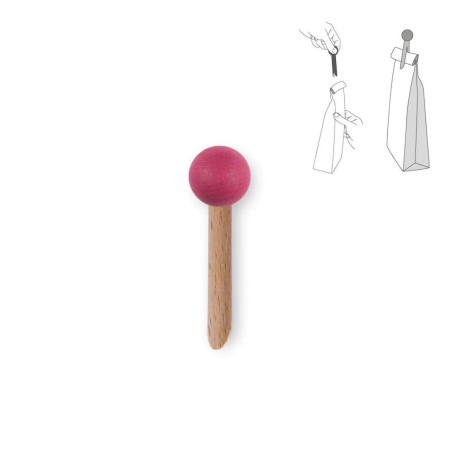 Pince à sachet en bois rose - tout simplement,
