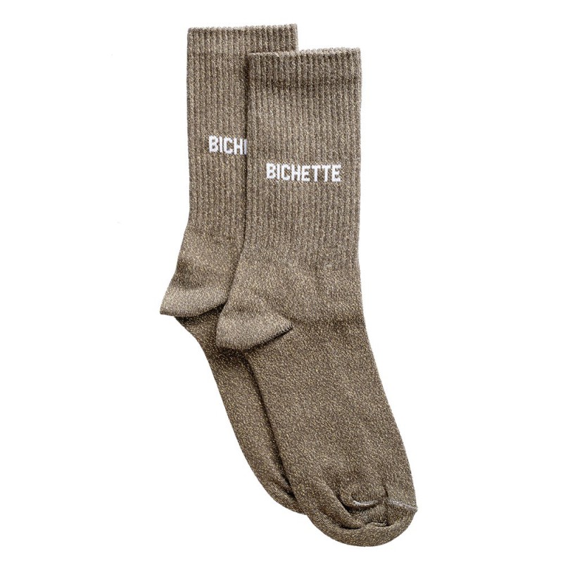 Chaussettes pailletées façon sport – Félicie Aussi | Taille 36–40 | Fabriquées en France