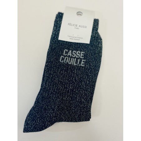 Chaussettes pailletées façon sport – Félicie Aussi | Taille 36–40 | Fabriquées en France