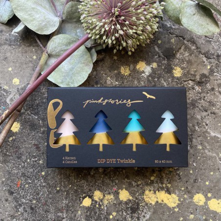 Pink Stories - 4 x Bougies X-MAS - Diamants froids