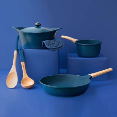 L’Incroyable Poêle 28 cm Cookut – bleu myrtille | légère, sans PFAS, tous feux