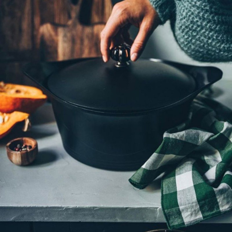 L’Incroyable Cocotte 28 cm Cookut – noir graphite | 7 L, légère & sans PFAS 