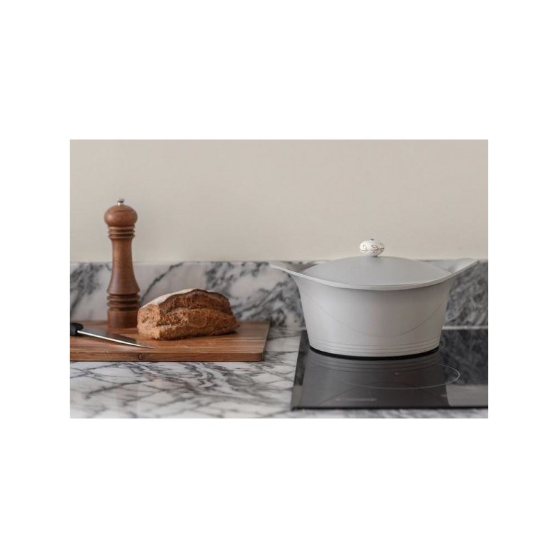 L’Incroyable Cocotte 28 cm Cookut – gris perle | 7 L, légère & sans PFAS 