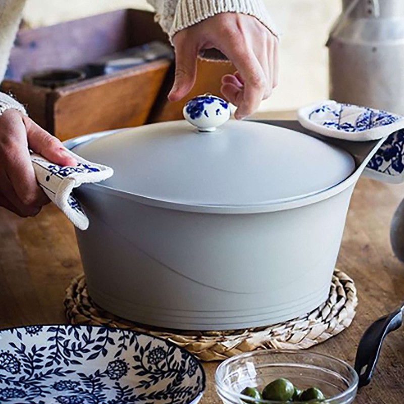 L’Incroyable Cocotte 28 cm Cookut – gris perle | 7 L, légère & sans PFAS 