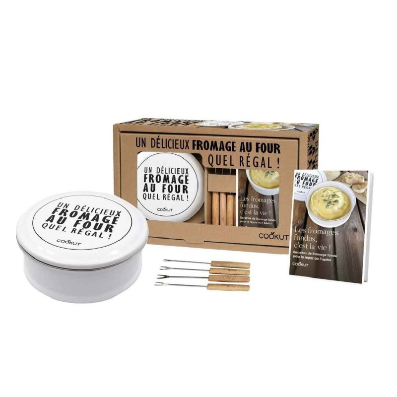 Coffret cuiseur fromage au four - blanc Cookut – Apéro fondu facile & convivial
