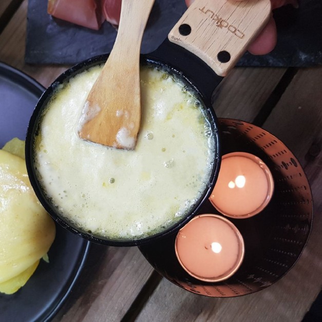 Raclette individuelle à la bougie vert Cookut