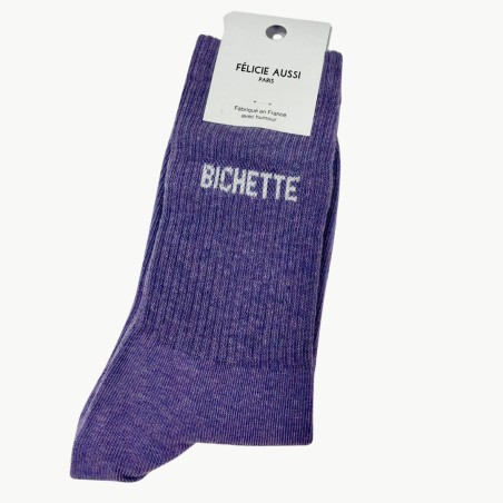 Félicie Aussi - Chaussettes Bichette Chinées Mauve