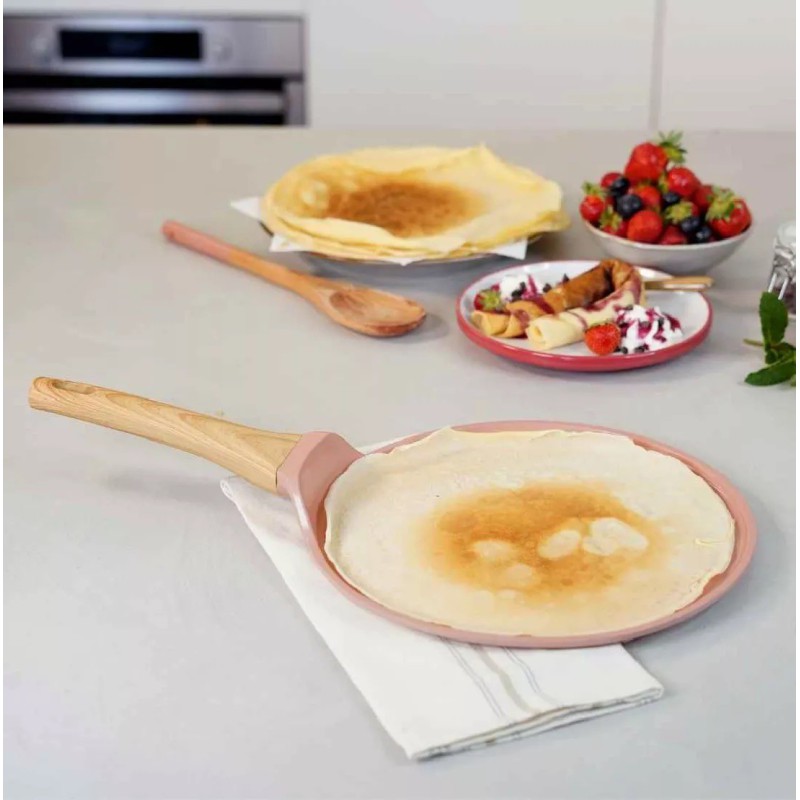 L’Incroyable Poêle Plancha/Crêpiére 28 cm Cookut – Rouge passion | Polyvalente & anti‑adhérente