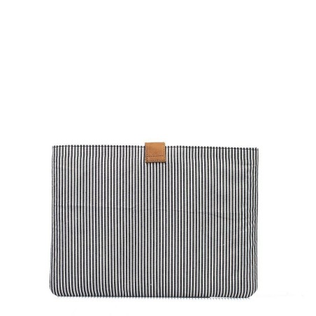 O my bag - Pochette ordinateur 13" - coton/cuir camel