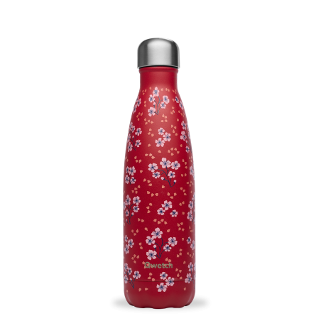 Gourde isotherme Hanami rouge 260 ml - 12h chaud / 24h froid - Qwetch