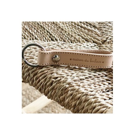 Marcel & Lily - Porte-clés en cuir naturel - La maison du bonheur