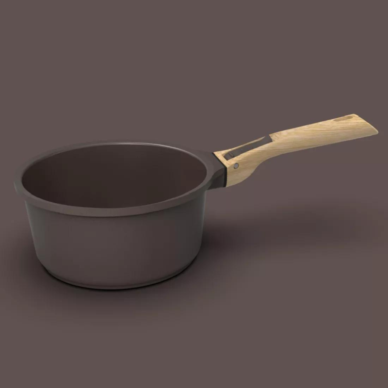Trio Poêles + Casserole Cookut – Taupe Moka | Poignées amovibles, sans PFAS, four & induction 