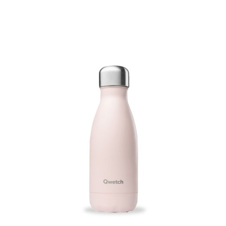 Gourde isotherme Pastel Rose 260 ml - 12h chaud / 24h froid - Qwetch
