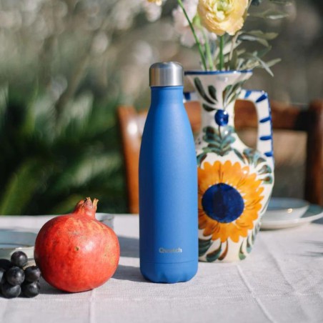 Gourde isotherme Bleu Majorelle 500 ml - 12h chaud / 24h froid - Qwetch