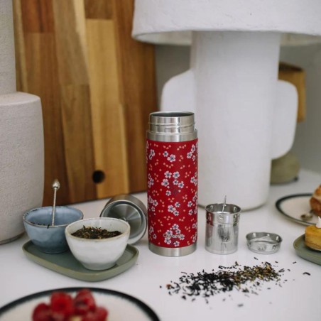 Théière isotherme 400 ml Hanami rouge - Qwetch