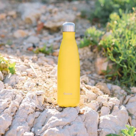 Gourde isotherme Pop Jaune 500 ml - 12h chaud / 24h froid - Qwetch