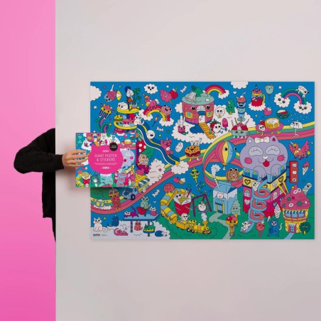 Omy - Poster et Stickers - Kawaii - cherche & trouve