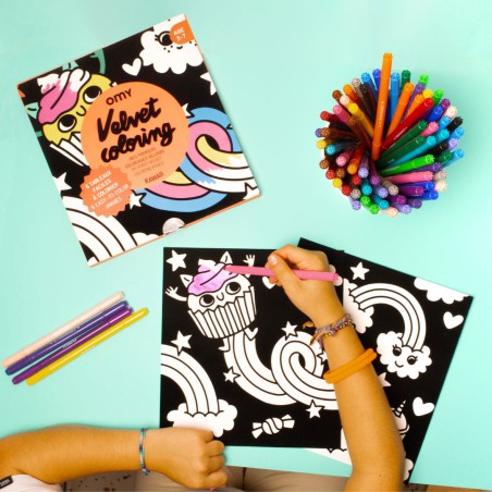 Omy - Coloriage velours - Kawaii