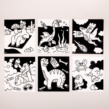 Omy - Coloriage velours - Dino