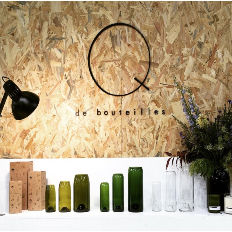 Vases Q de Bouteilles – Tailles S, M & L – Verre recyclé & artisanal 