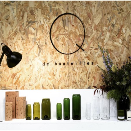 Vases Q de Bouteilles – Tailles S, M & L – Verre recyclé & artisanal 