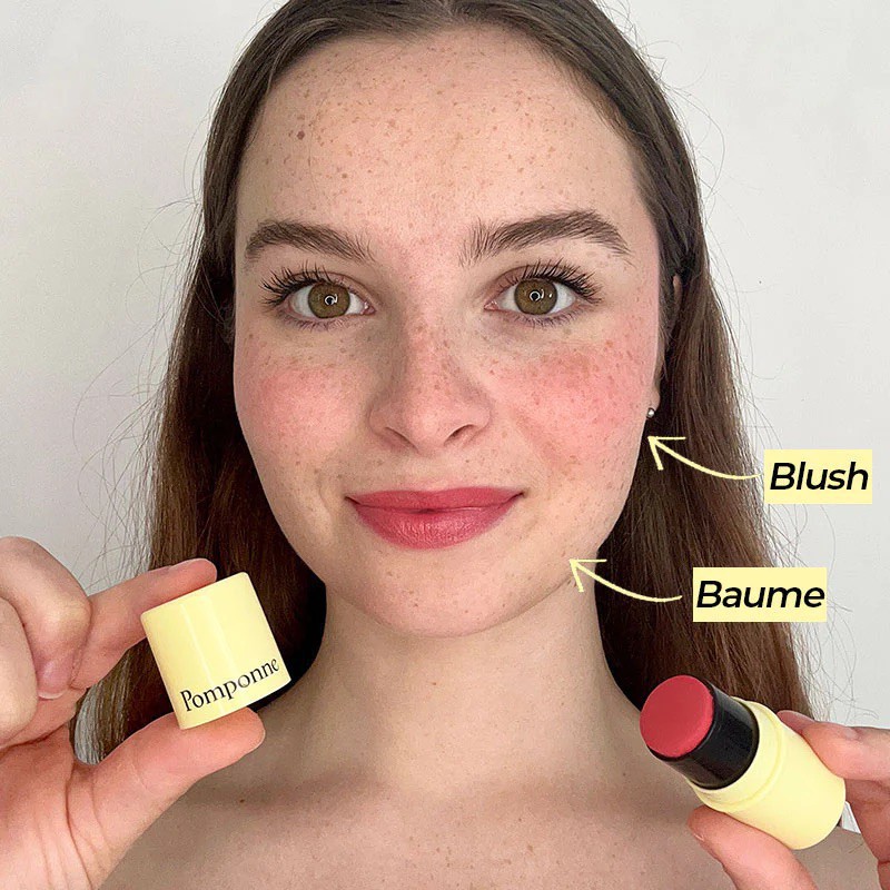 Baume & Blush Le Rose Pomponne – Stick 2-en-1 Naturel & Nomade
