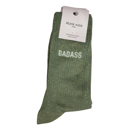 Félicie Aussi - Chaussettes Paillettes Badass Vert