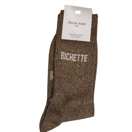 Chaussettes pailletées façon sport – Félicie Aussi | Taille 36–40 | Fabriquées en France