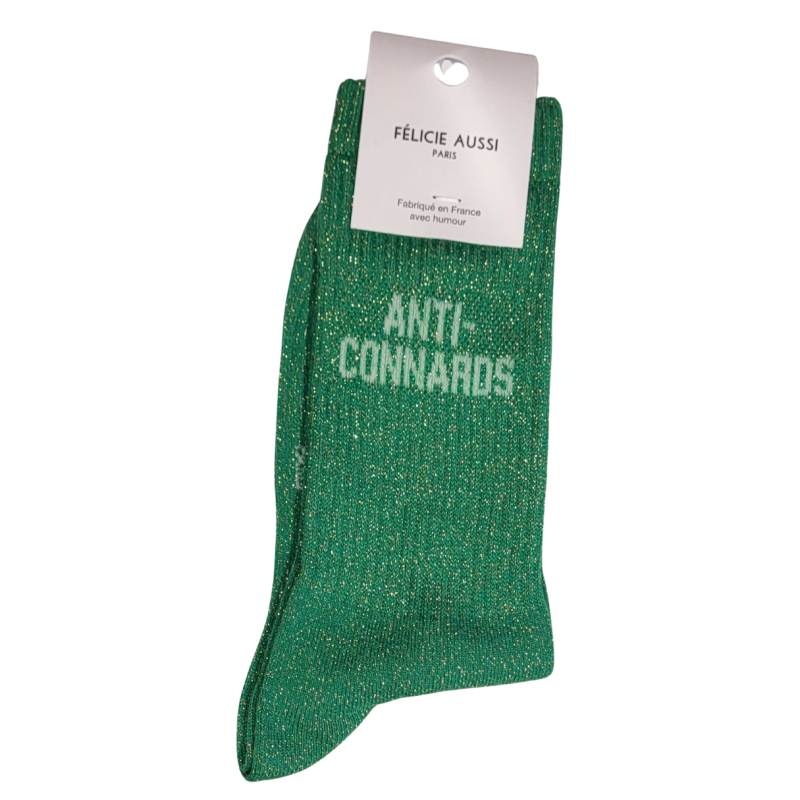 Chaussettes pailletées façon sport – Félicie Aussi | Taille 36–40 | Fabriquées en France