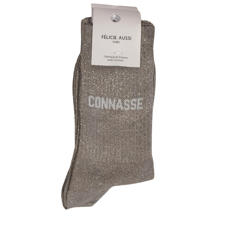 Chaussettes pailletées façon sport – Félicie Aussi | Taille 36–40 | Fabriquées en France