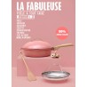 La Fabuleuse Cookut – Poêle multifonction 28 cm – Rose pivoine | 8 fonctions, couvercle auto-arrosage, sans PFOA 