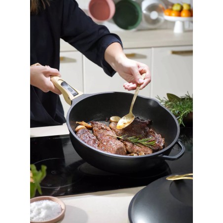 La Fabuleuse Cookut – Poêle multifonction 28 cm – Saphir | 8 fonctions, couvercle auto-arrosage, sans PFOA 