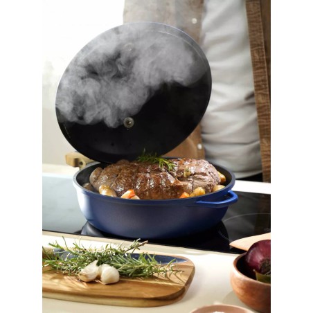 La Fabuleuse Cookut – Poêle multifonction 28 cm – Saphir | 8 fonctions, couvercle auto-arrosage, sans PFOA